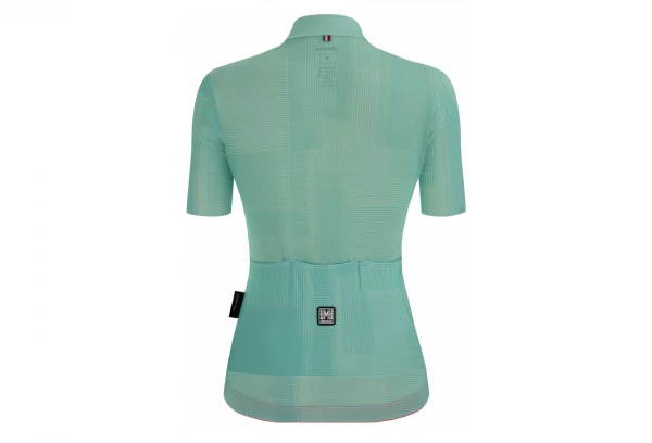 Maillot Manches Courtes Femme Santini Delta Kinetic Bleu Turquoise â Image 3