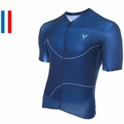 Maillot Manches Courtes LeBram Roseland Bleu Coupe Ajustée