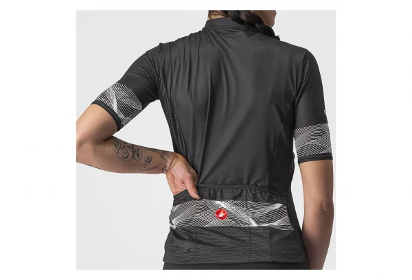 Maillot Manches Courtes Femme Castelli Fenice Noir / Blanc – Image 4
