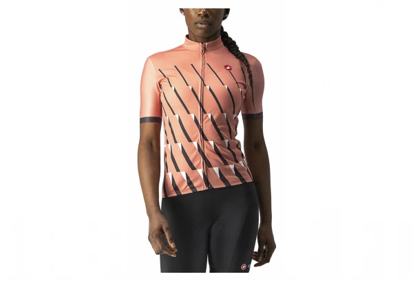 Maillot Manches Courtes Castelli Pendio Orange / Gris