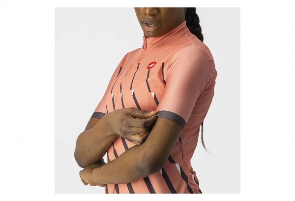 Maillot Manches Courtes Castelli Pendio Orange / Gris – Image 4