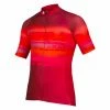 Maillot Manches Courtes Endura Virtual Texture Rouge