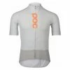 Maillot Manches Courtes Poc Essential Road Logo Blanc / Gris