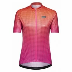 Maillot Manches Courtes Femme Gore Wear Grid Fade Rose Orange