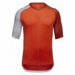 Maillot Manches Courtes Gore Wear C5 Orange Blanc