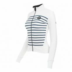 Maillot Manches Longues Femme LeBram Ventoux Blanc Coupe Ajustée