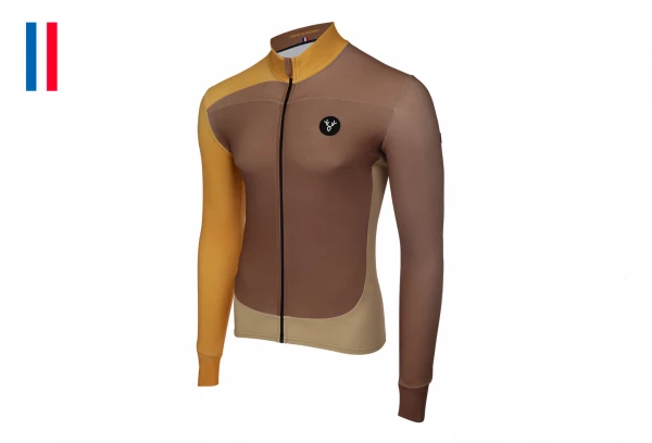 Maillot Manches Longues LeBram Madeleine Marron Coupe Ajustée Marron / Beige