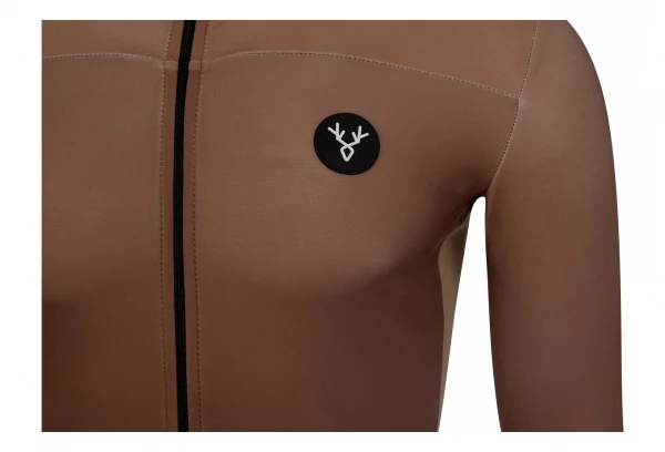 Maillot Manches Longues LeBram Madeleine Marron Coupe Ajustée Marron / Beige – Image 5