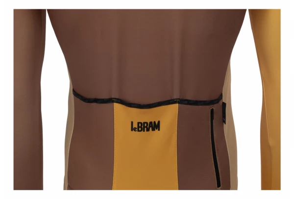 Maillot Manches Longues LeBram Madeleine Marron Coupe Ajustée Marron / Beige – Image 6