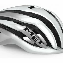 Casque MET Trenta 3K Carbon Mips Blanc Argent Mat 2022 Noir