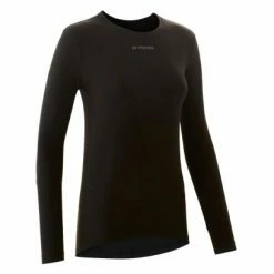 Maillot Manches Longue Femme Triban 100 Noir