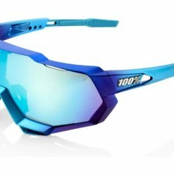 Lunettes 100% Speedtrap Bleu Topaz Métallique Gris / Translucide