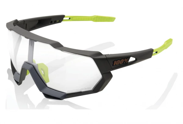 Lunettes 100% Speedtrap Soft Tact Oxyfire / Hiper Red Multilayer + Verres Transparent Blanc / Bleu – Image 3