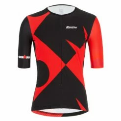 Maillot Triathlon Manches Courtes Santini X Ironman CUPIO Noir / Rouge