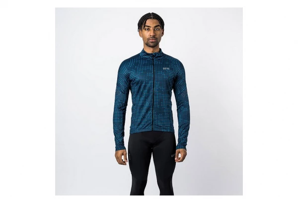 Maillot Manches Longues GORE Wear Progress Thermo Sphere Bleu – Image 3