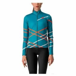 Veste Femme Castelli Diagonal Jersey FZ Bleu Clair