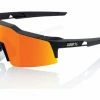 Lunettes 100% Speedcraft SL Noir / Miroir Hiper Rouge + Verre Transparent Violet / Gris