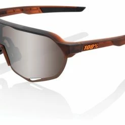 Lunettes 100% S2 Marron Mat / Argent Miroir Hiper Violet / Bleu