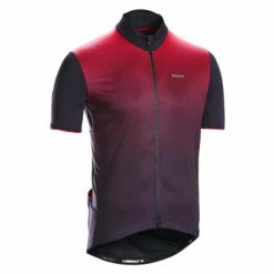 Maillot Manches Courtes Triban RC500 Bordeaux / Noir