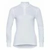 Sous-Maillot Manches Longues Femme Odlo Active Warm Eco Zip Blanc