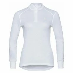 Sous-Maillot Manches Longues Femme Odlo Active Warm Eco Zip Blanc