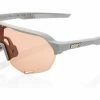 Lunettes 100% S2 Soft Tact Stone Gris / Hiper Coral Lens Violet / Bleu