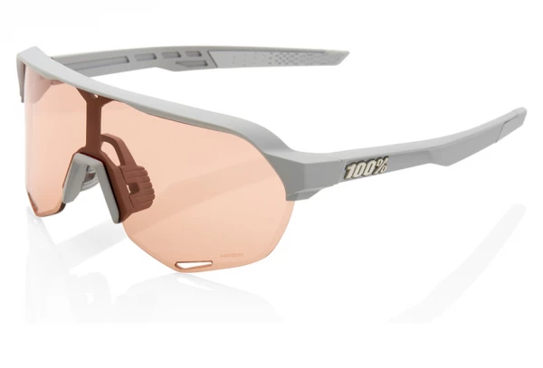 Lunettes 100% S2 Soft Tact Stone Gris / Hiper Coral Lens Violet / Bleu