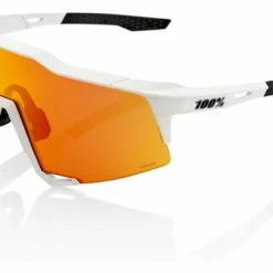 Lunettes 100% Speedcraft Blanc / Miroir Hiper Rouge