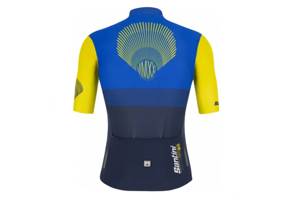 Maillot Manches Courtes Santini Vuelta Galicia Bleu/Jaune – Image 2