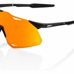 Lunettes 100% Hypercraft Noir Mat / Miroir Hipper Rouge Blanc / Orange