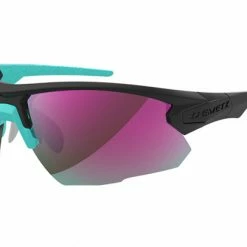 Lunettes Demetz Track Noir Mat / Miroir Turquoise Rose Noir / Rose