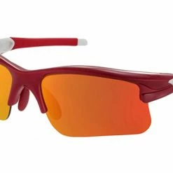 Lunettes Demetz Bike-Star Rouge / Blanc Gris Miroir Rouge Cat3 Noir / Miroir