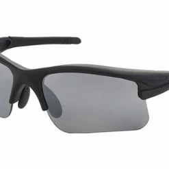 Lunettes Demetz Bike-Star Noir Mat / Miroir Argent Rouge / Rouge