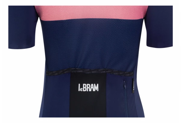Maillot Manches Courtes Femme LeBram Eze Marine Rose Coupe Ajustée Bleu / Rose â Image 5