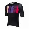 Maillot Manches Courtes LeBram Aubisque Noir Fuschia Coupe Ajustée Noir / Multi-couleur