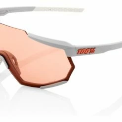 Lunettes 100% Racetrap Soft Tact Gris / Miroir Rouge Corail Gris / Rouge