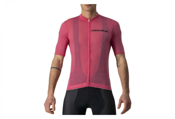 Maillot Manches Courtes Castelli Maglia Rosa 90 Anni Rose