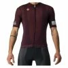Maillot Manches Courtes Castelli Montalcino Rouge Bordeaux