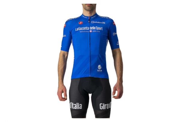 Maillot Manches Courtes Castelli Giro 104 Competizione Bleu