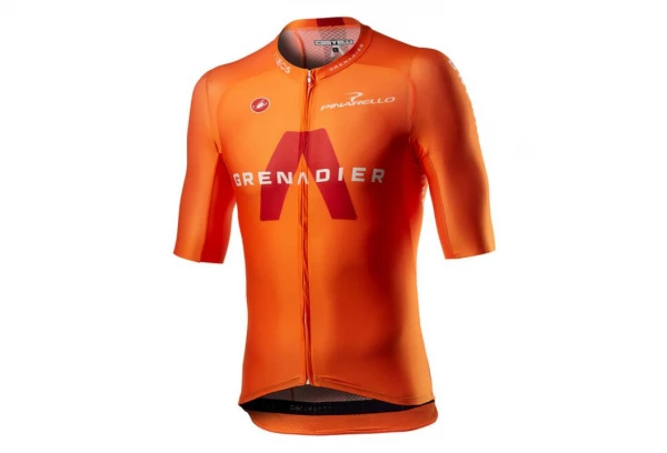 Maillot Manches Courtes Castelli Ineos Grenadiers Aero Race 6.0 Orange
