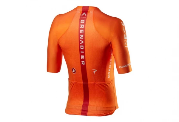 Maillot Manches Courtes Castelli Ineos Grenadiers Aero Race 6.0 Orange – Image 2