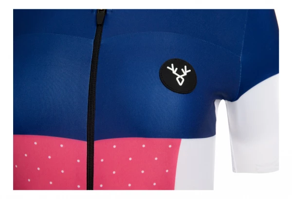 Maillot Manches Courtes Femme LeBram Portet Bleu Marine Coupe Ajustée Bleu / Multi-couleur â Image 3