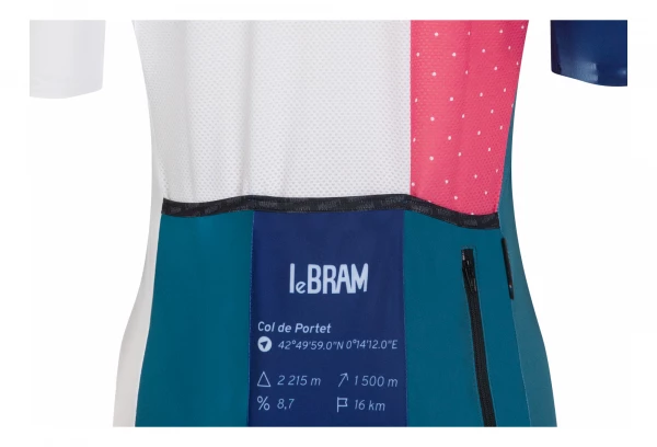 Maillot Manches Courtes Femme LeBram Portet Bleu Marine Coupe Ajustée Bleu / Multi-couleur â Image 4
