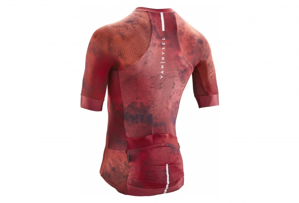 Maillot Manches Courtes Van Rysel Endurance Racer Rouge Corail – Image 2