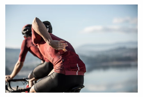 Maillot Manches Courtes Van Rysel Endurance Racer Rouge Corail – Image 6