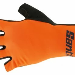 Gants Courts Santini Istinto Orange Fluo Jaune / Noir