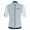 Maillot Manches Courtes Santini Redux Vigor Gris / Blanc