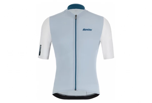 Maillot Manches Courtes Santini Redux Vigor Gris / Blanc