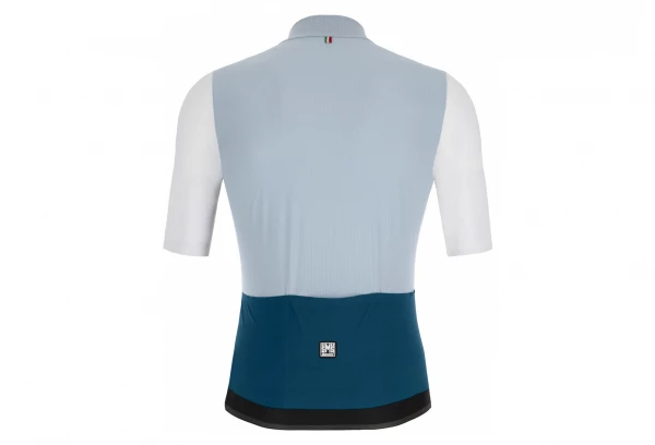 Maillot Manches Courtes Santini Redux Vigor Gris / Blanc – Image 2