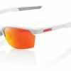 Lunettes 100% Solaires Sportcoupe Blanc Mat Verre Hiper Miroir Multi-couches Rouge Blanc / Rouge